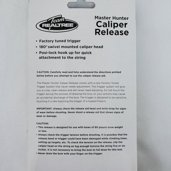 Team Realtree Master Hunter Caliper Release Adult Size Factory Tuned Trigger - Picture 3 of 4